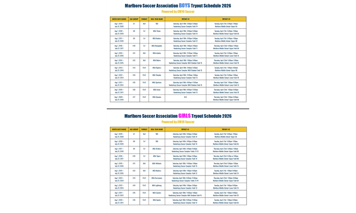 MSA 2026-2027 Travel Tryouts